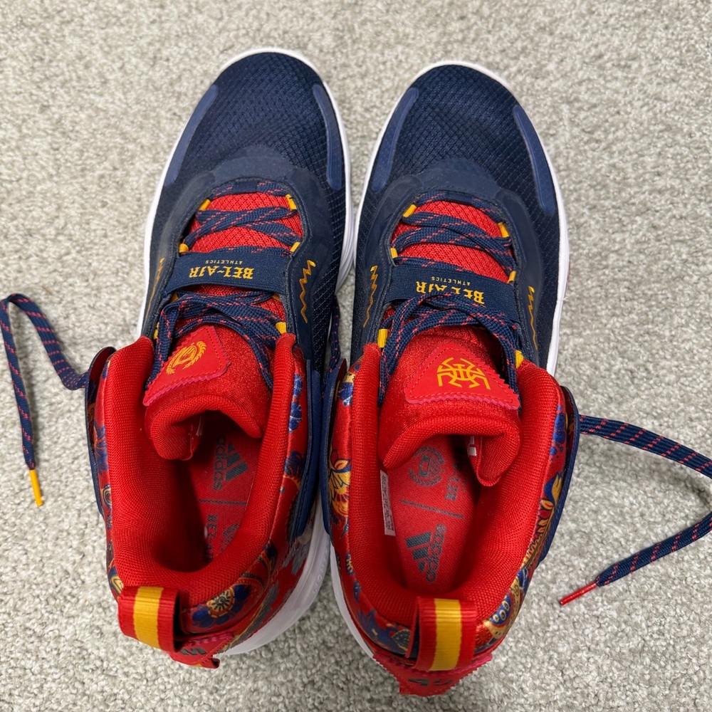 adidas Bel Air Navy and Red High-Top Sneakers